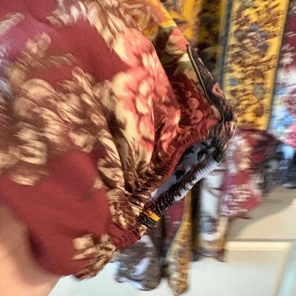 Chacha Vente Boho Paisley Tie Neck High Low Tunic Blouse Size M - Picture 9 of 16